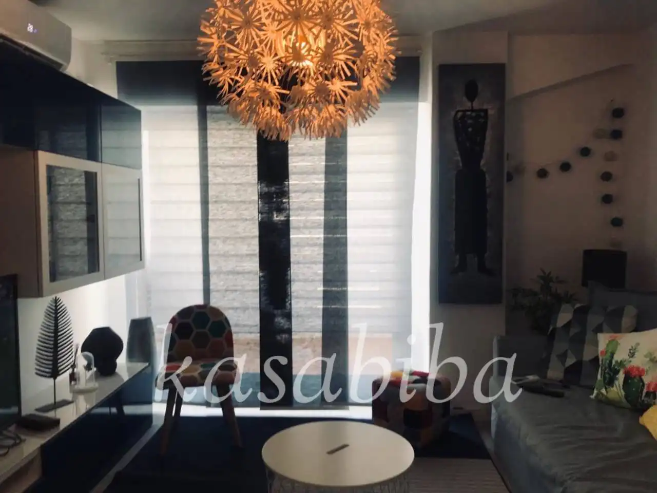 Living room of Flat for rent in Valencia  with Air Conditioner, Furnished and Balcony