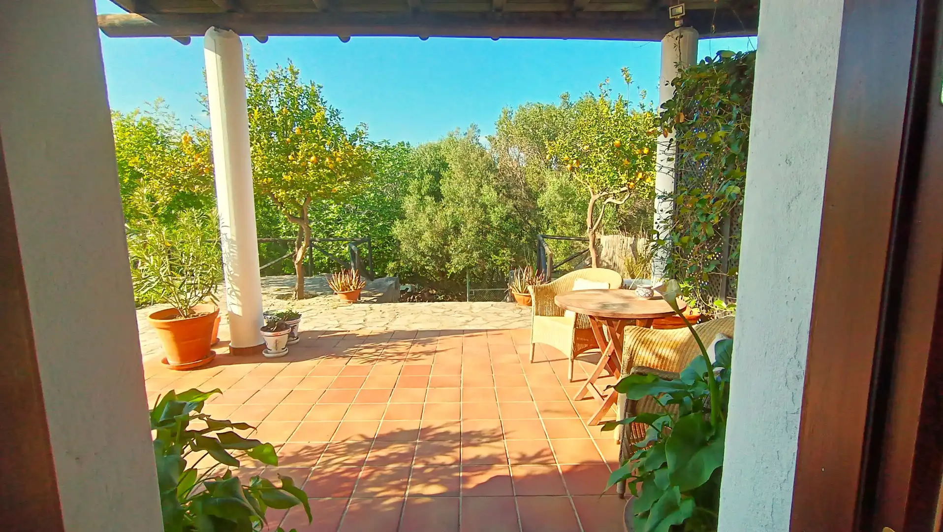 Terraza de Finca rústica en venta en Estepona con Aire acondicionado, Calefacción y Jardín privado