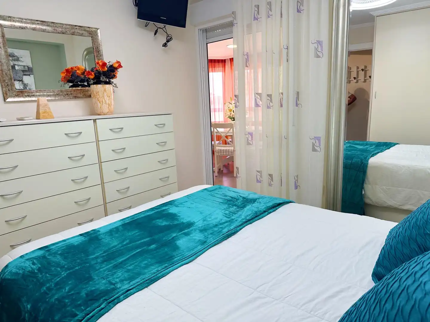 Bedroom of Apartments for rent in Benidorm  with Air Conditioner, Heating and Private garden