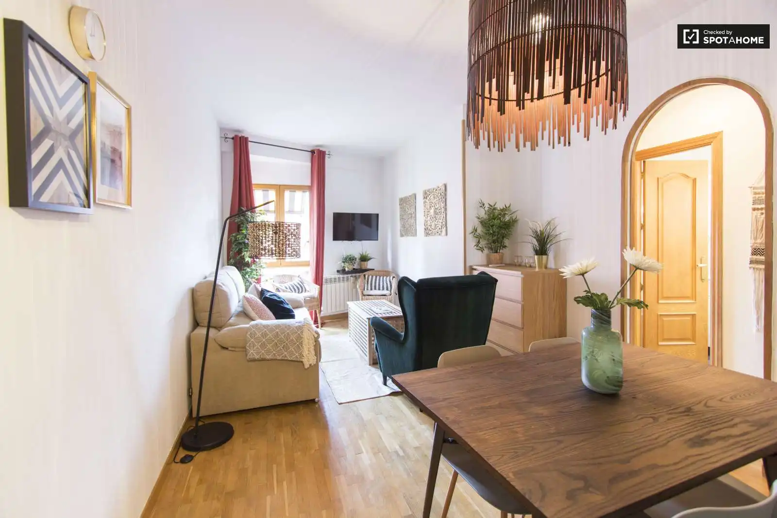 Sala d'estar de Apartament per a compartir en  Madrid Capital amb Aire condicionat, Calefacció i Terrassa