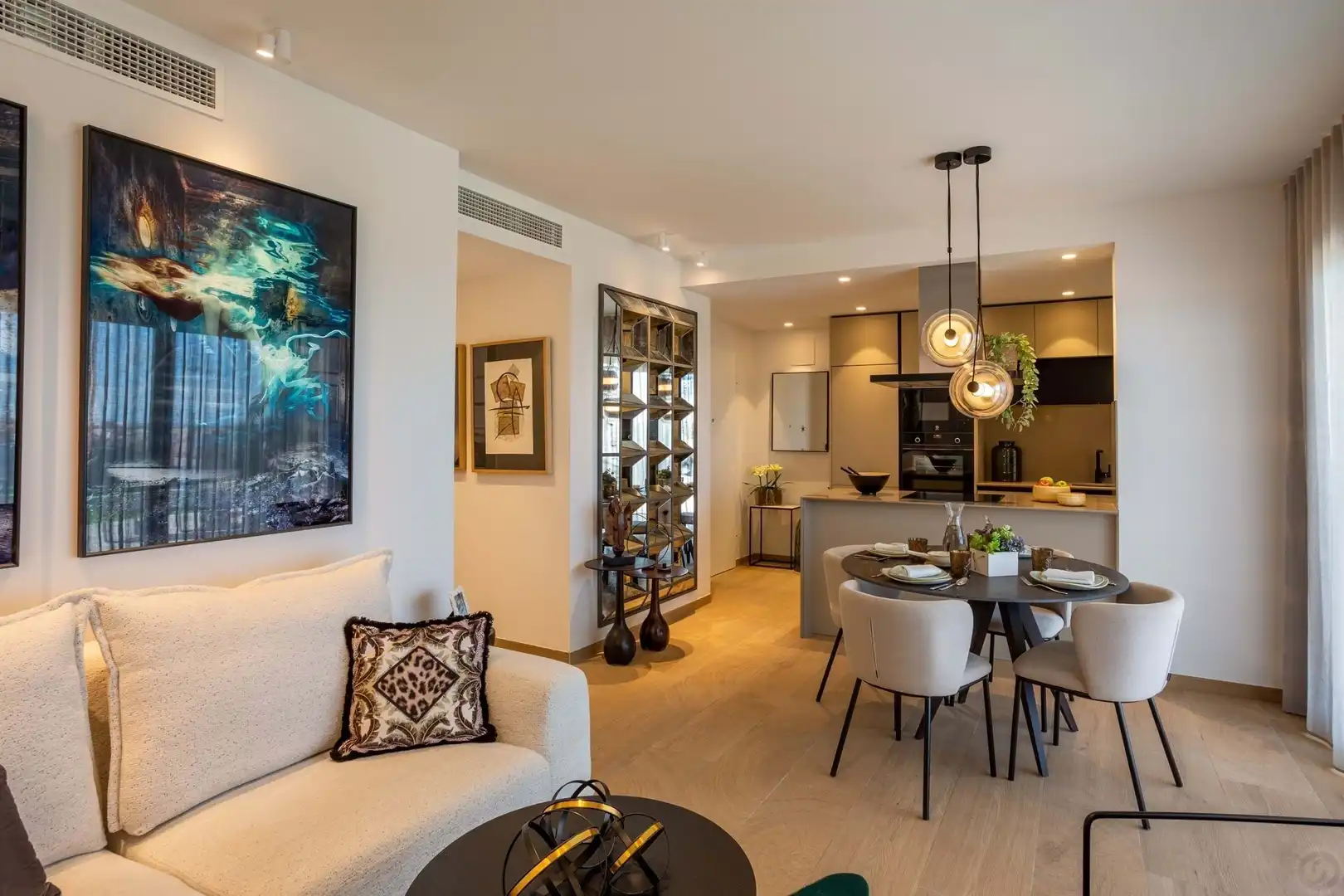 Wohnzimmer von Wohnung zum Verkauf in Algorfa mit Klimaanlage, Heizung und Terrasse