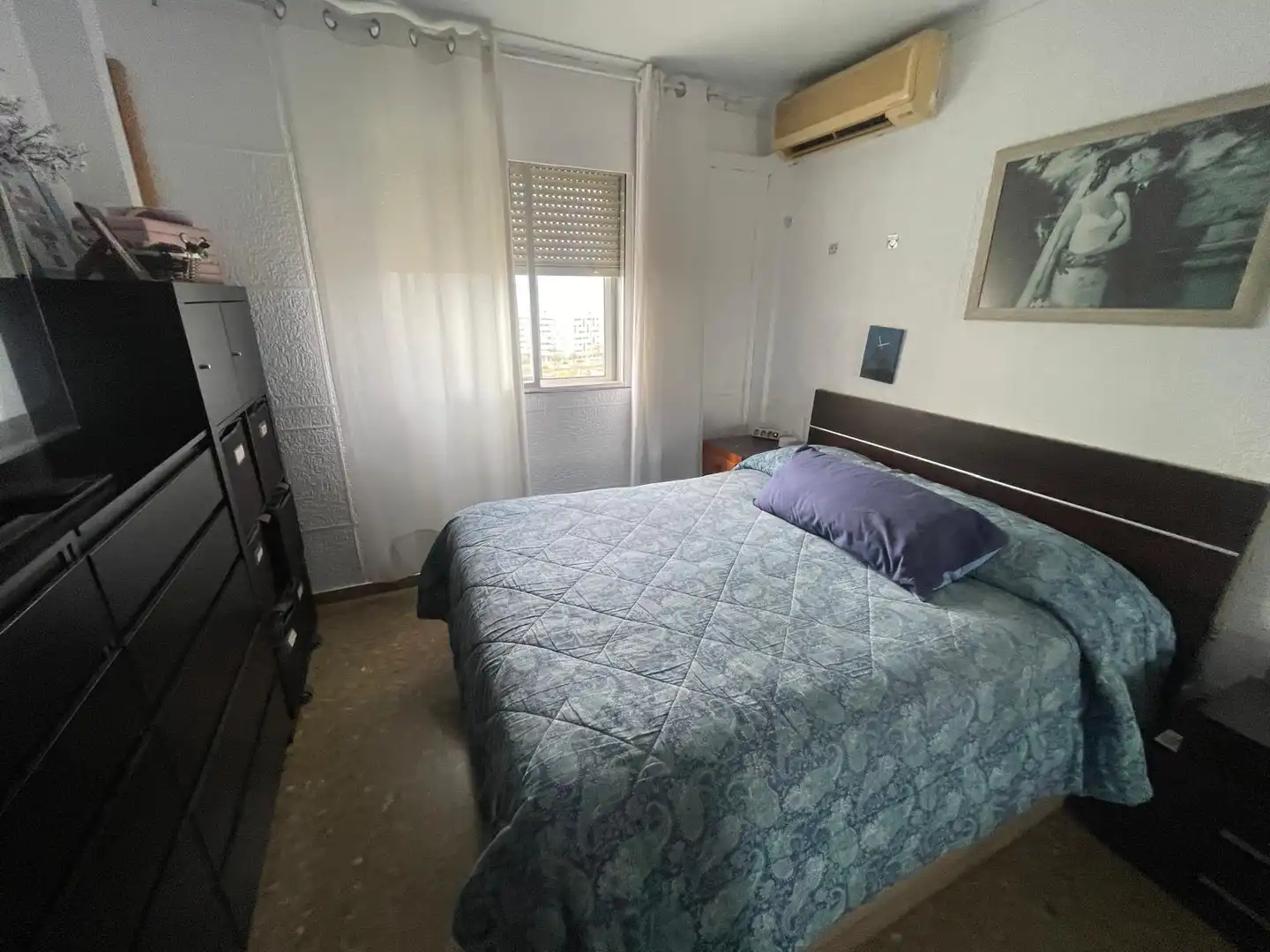 Schlafzimmer von Wohnung zum Verkauf in Málaga mit Klimaanlage, Privatgarten und Balkon