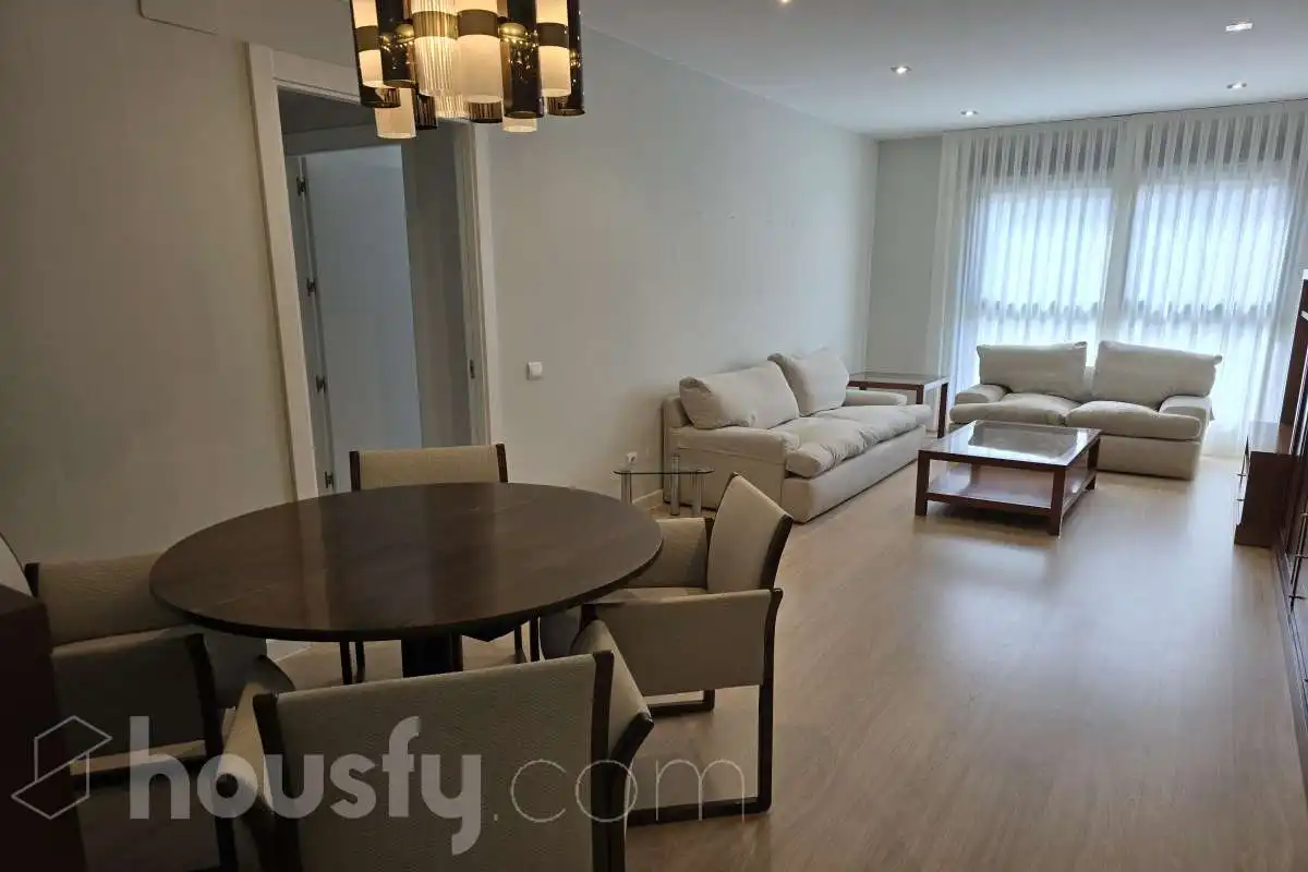 Sala de estar de Piso de alquiler en Barcelona con Aire acondicionado, Calefacción y Parquet
