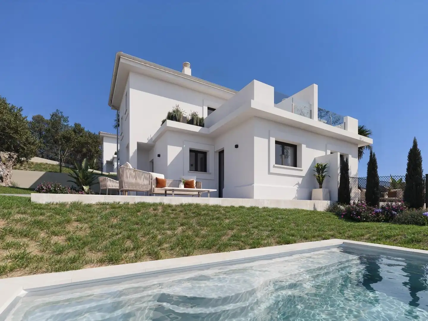 Exterior view of Detached homes for sale in Manacor  with Air Conditioner, Heating and Private garden