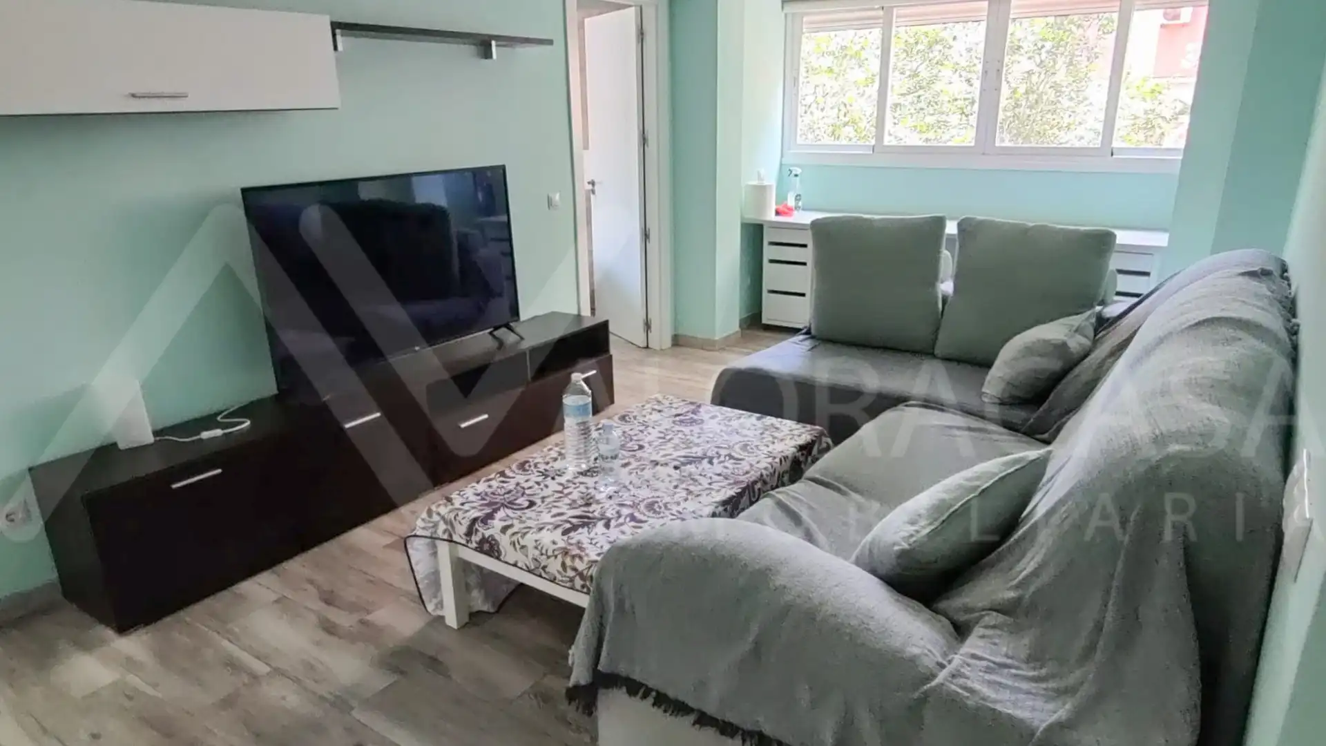 Sala de estar de Piso de alquiler en Málaga Capital con Aire acondicionado, Amueblado y Horno