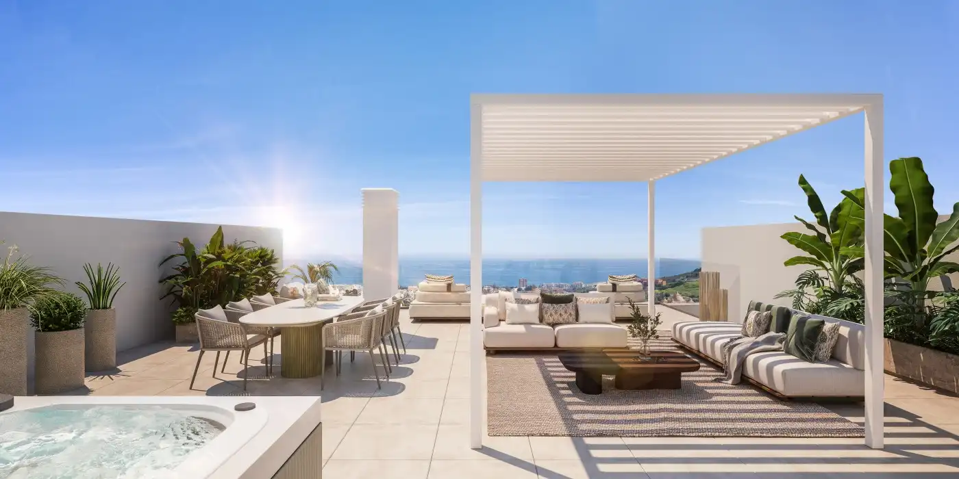 Terraza de Apartamento en venta en Marbella con Aire acondicionado, Piscina y Amueblado