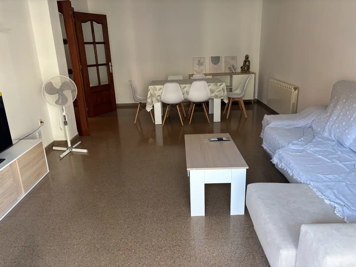 Sala d'estar de Pis de lloguer en Mollerussa amb Aire condicionat, Calefacció i Moblat