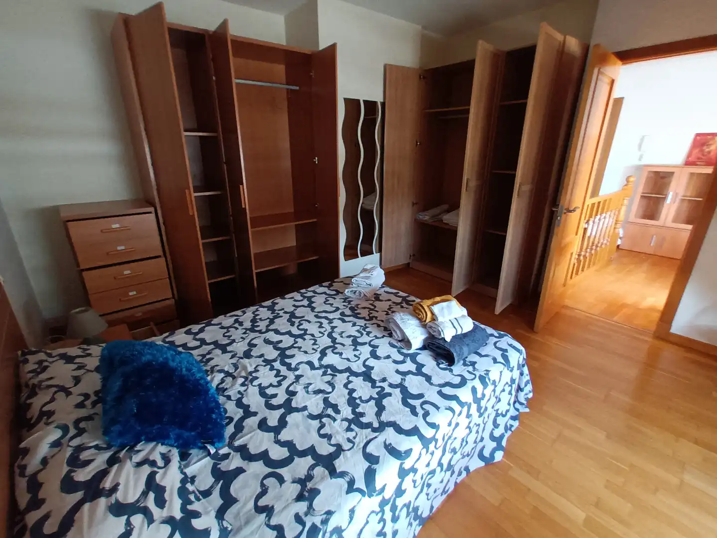 Schlafzimmer von Maisonette zur Miete in Lugo mit Heizung, Parkett und Möbliert