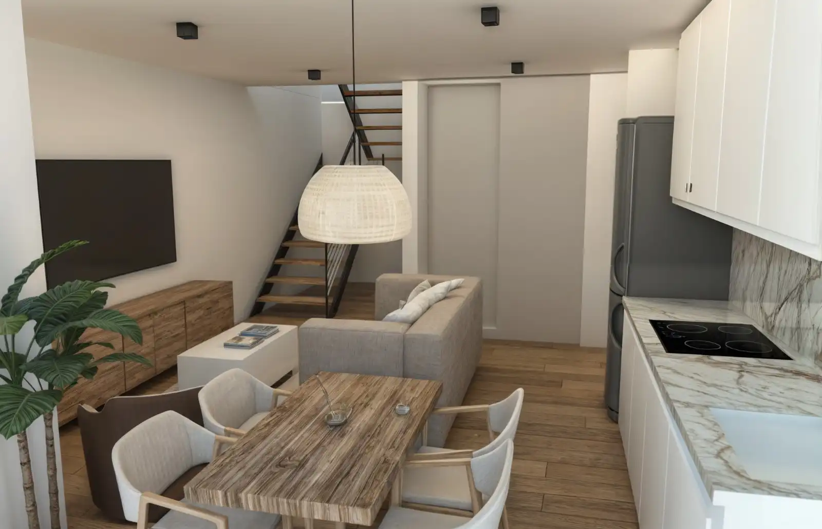 Living room of Attic for sale in Badalona  with Terrace and Balcony
