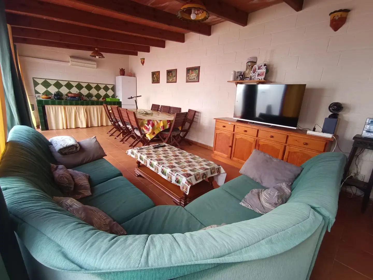 Sala d'estar de Finca rústica en venda en Es Castell amb Calefacció i Terrassa