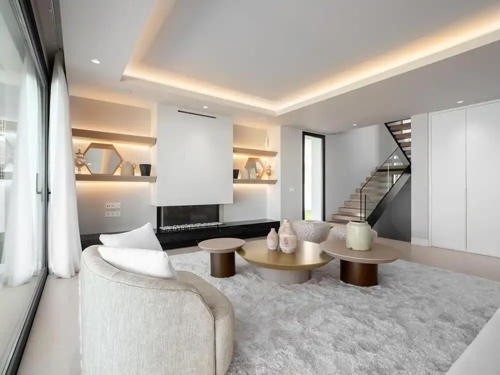 Living room of Houses for sale in Estepona  with Air Conditioner, Private garden and Terrace