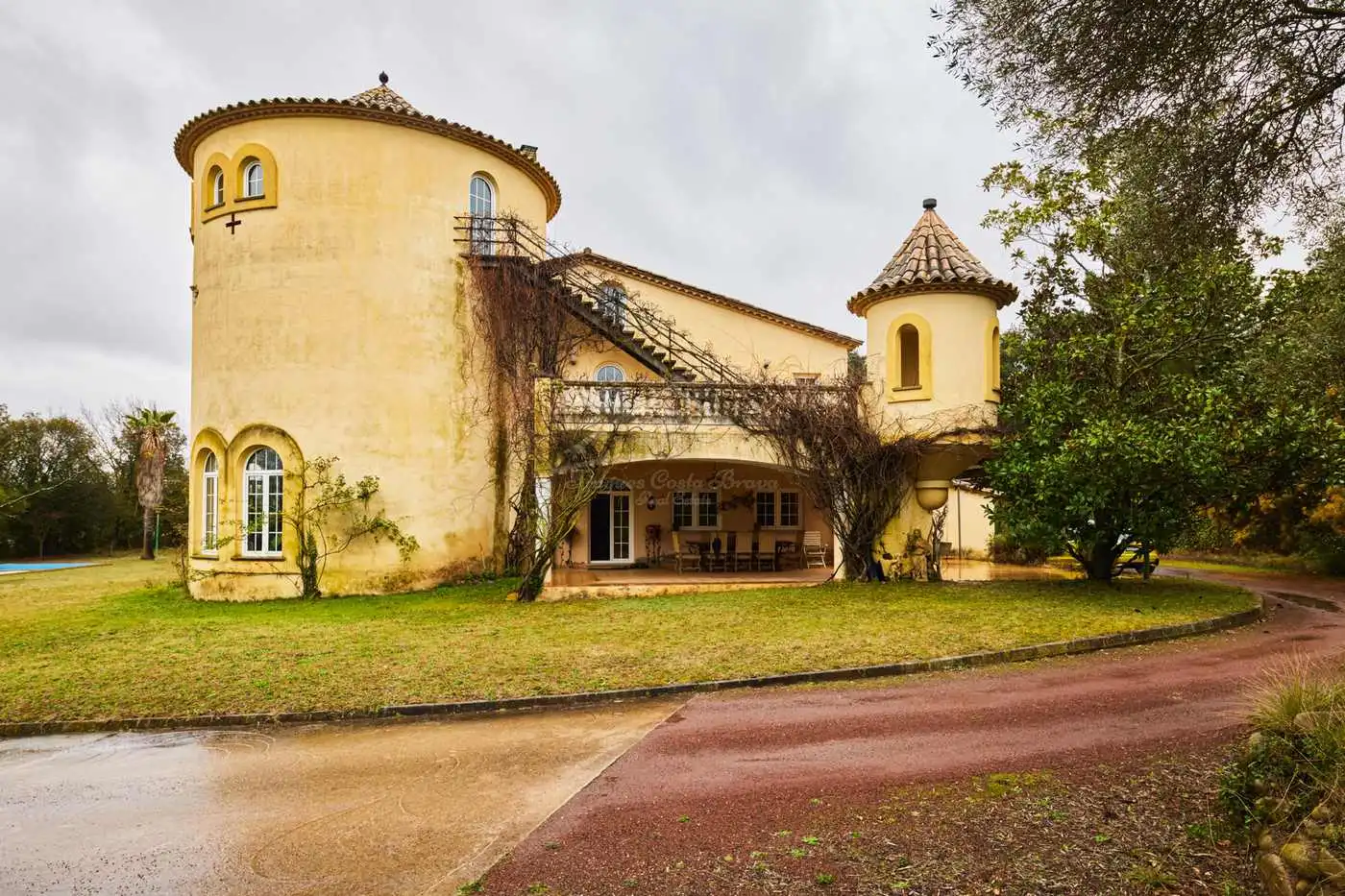 Vista exterior de Finca rústica en venta en Celrà con Calefacción, Jardín privado y Terraza