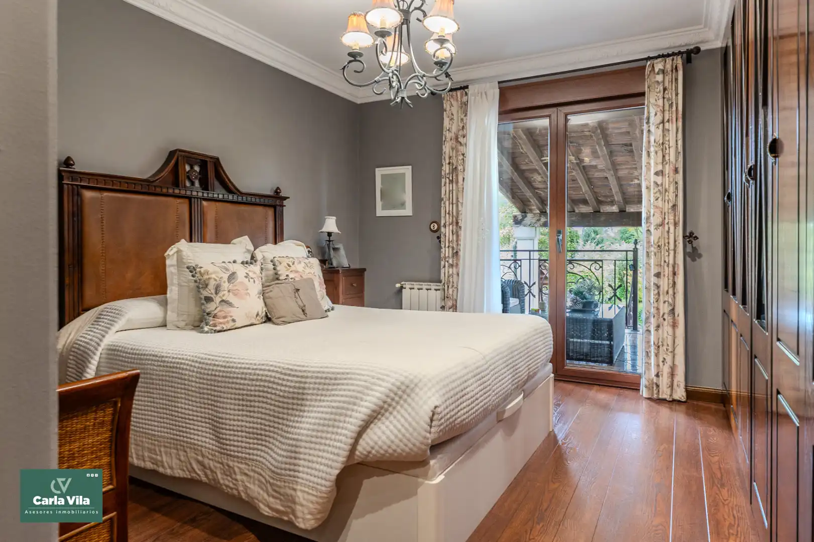 Bedroom of Houses for sale in Lugo  with Heating, Private garden and Parquet flooring