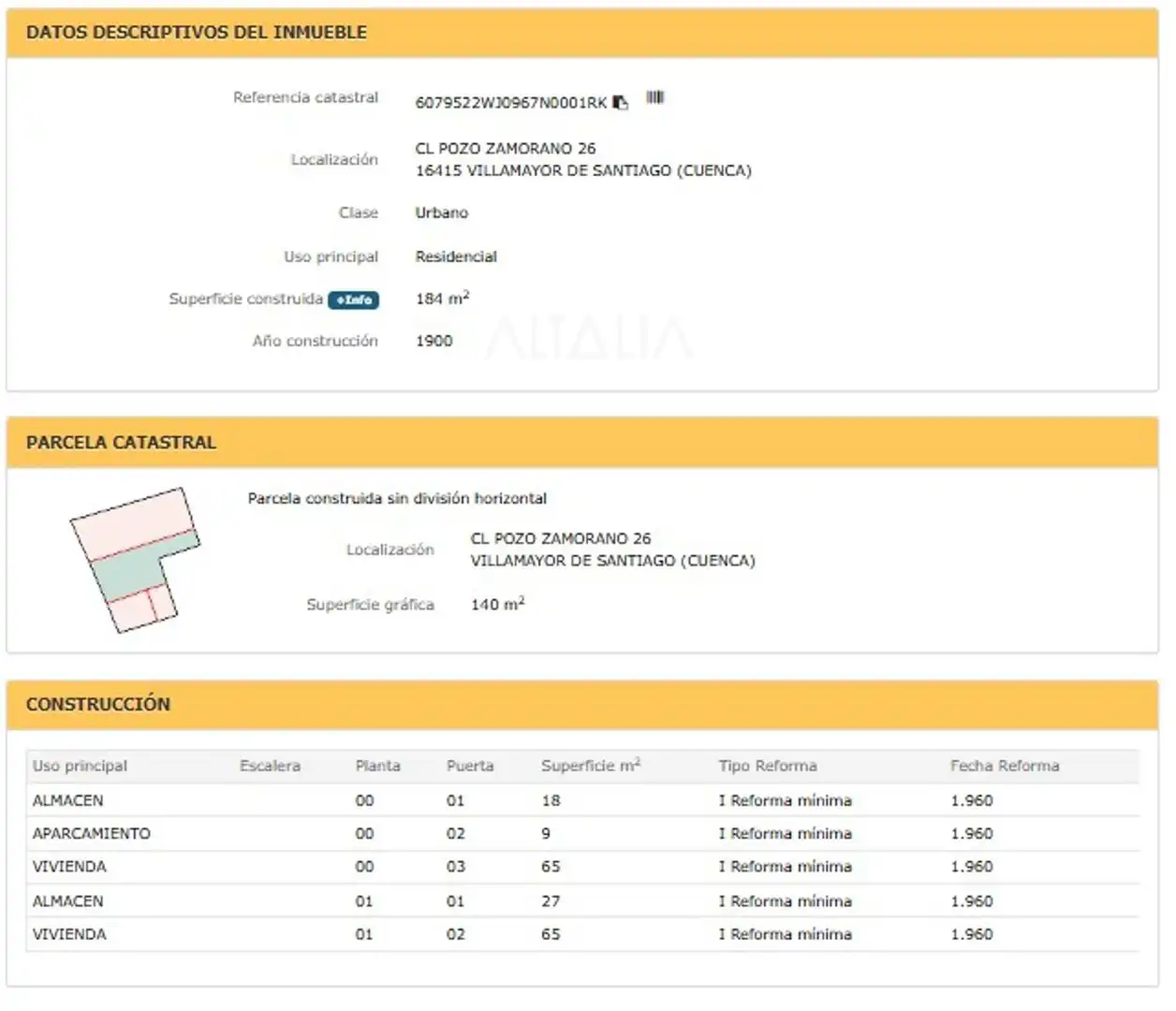 Land for sale in Villamayor de Santiago