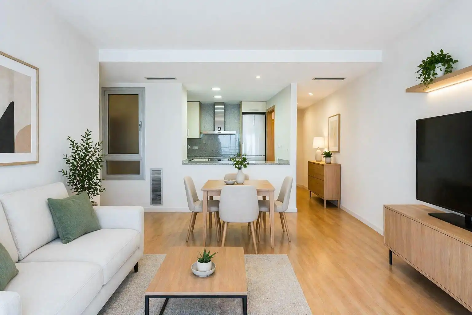 Sala de estar de Piso en venta en  Barcelona Capital con Aire acondicionado, Calefacción y Parquet