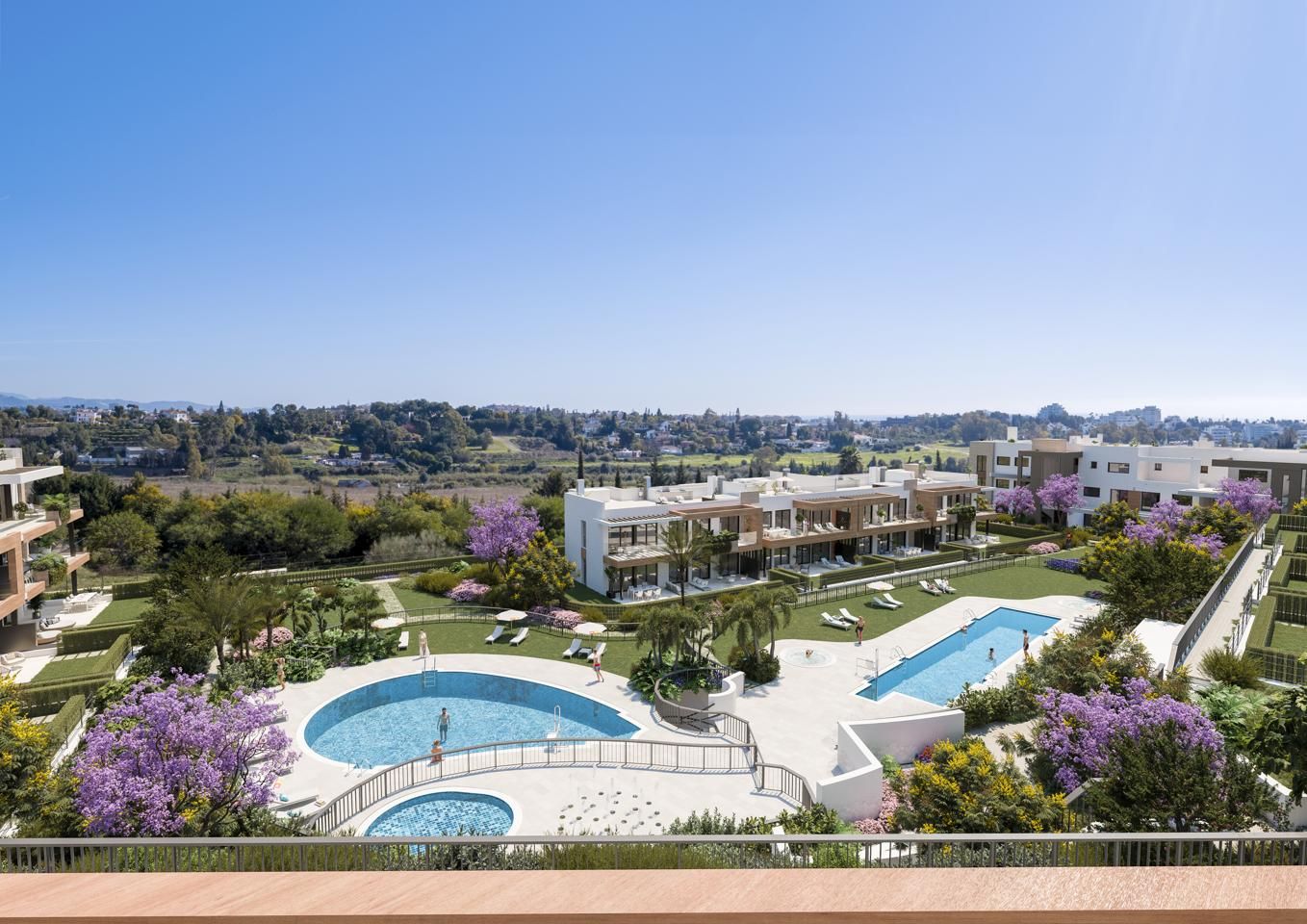 Swimming pool of Flat for sale in Estepona  with Air Conditioner, Terrace and Swimming Pool