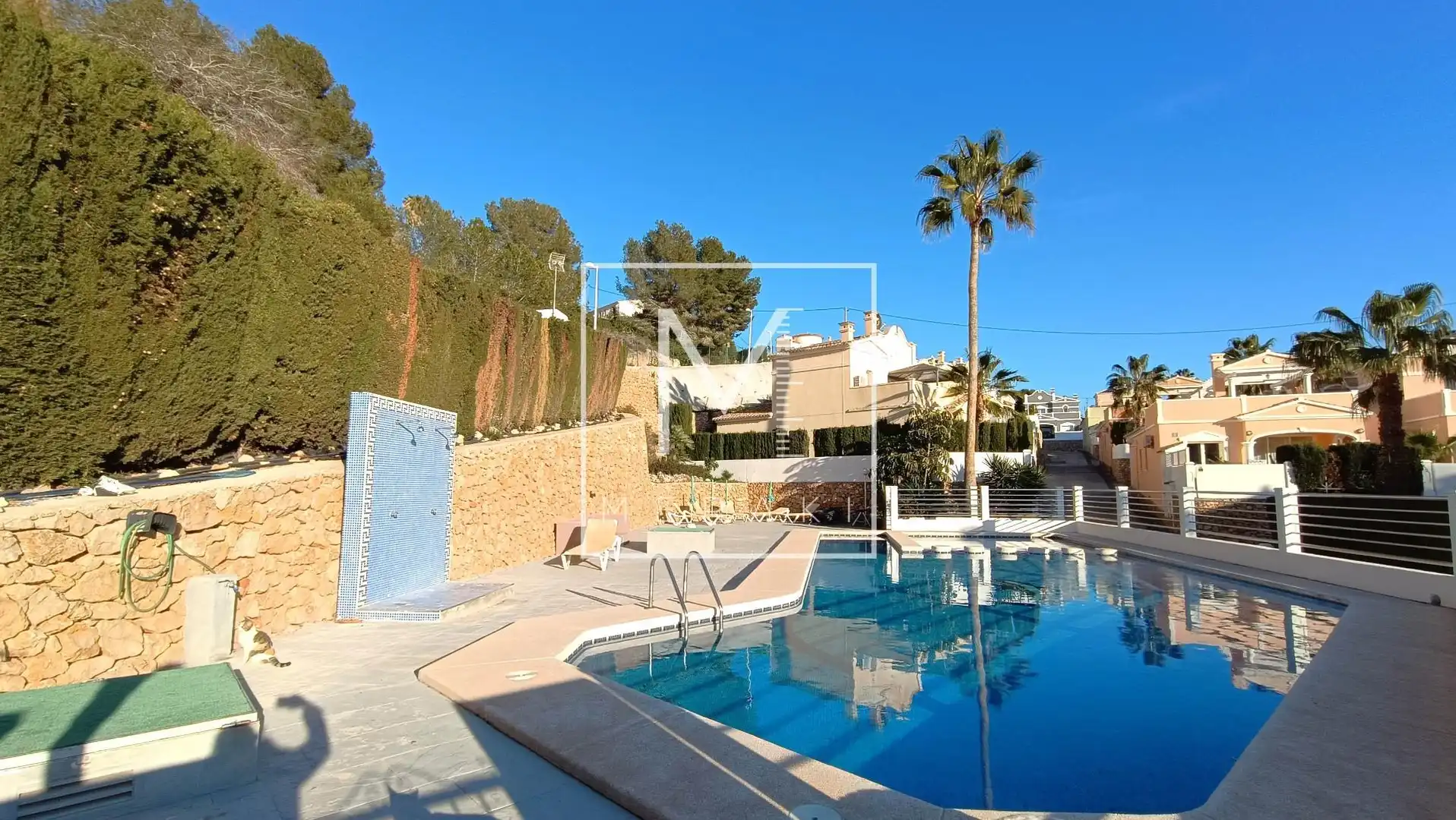 Piscina de Casa o xalet en venda en Calpe / Calp amb Aire condicionat, Jardí privat i Terrassa