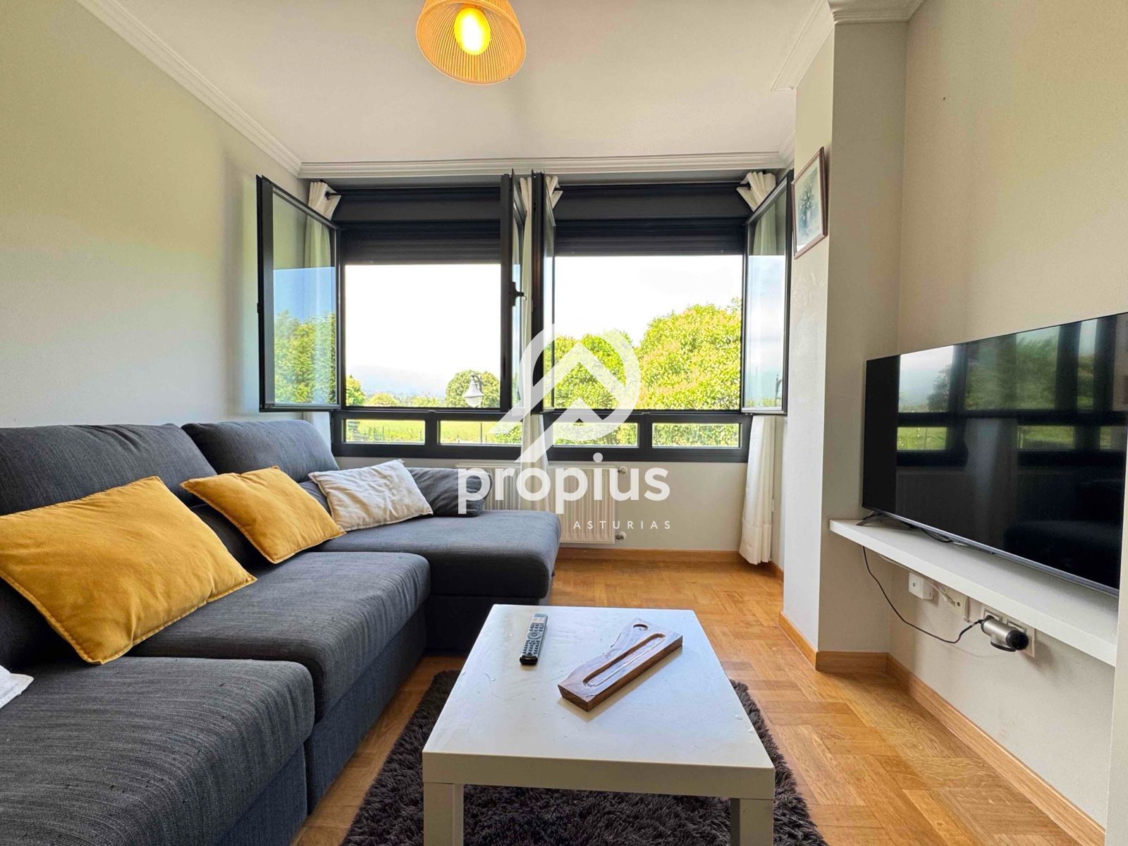 Living room of Flat for sale in Llanes  with Heating, Parquet flooring and Storage room