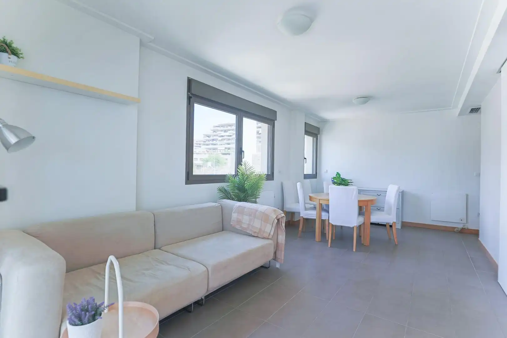 Sala d'estar de Apartament de lloguer en Elche / Elx amb Aire condicionat, Calefacció i Terrassa