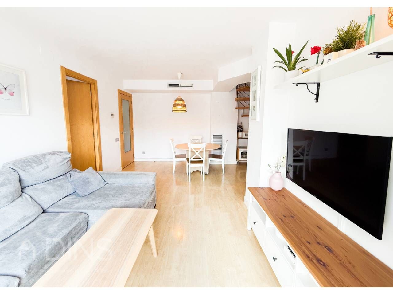 Sala d'estar de Pis en venda en Caldes de Montbui amb Aire condicionat, Parquet i Terrassa