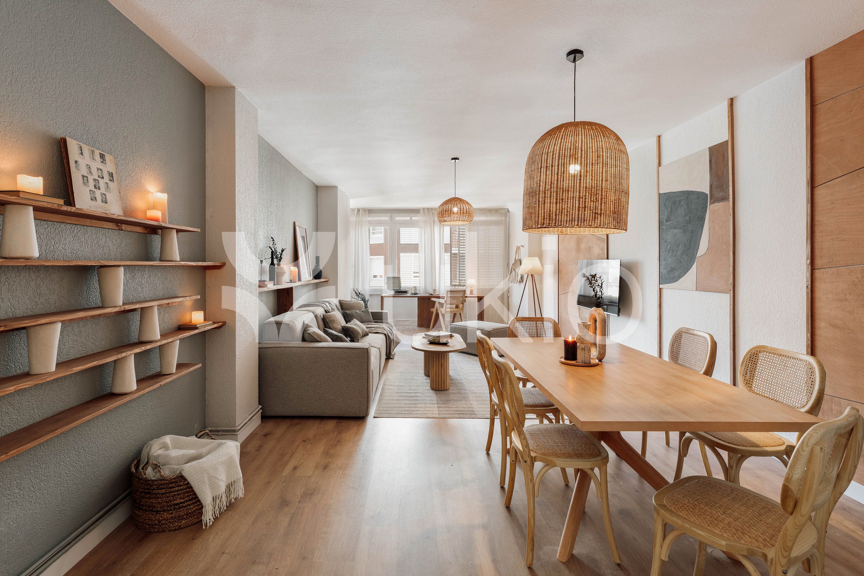 Sala d'estar de Apartament de lloguer en  Barcelona Capital amb Aire condicionat, Calefacció i Moblat