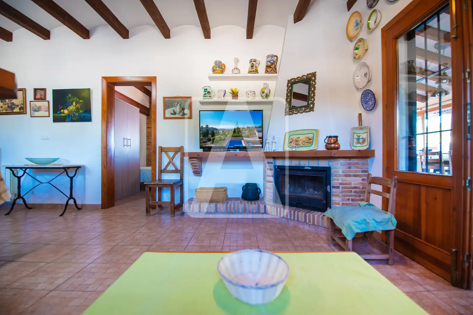Sala d'estar de Finca rústica en venda en Teulada amb Aire condicionat, Calefacció i Jardí privat