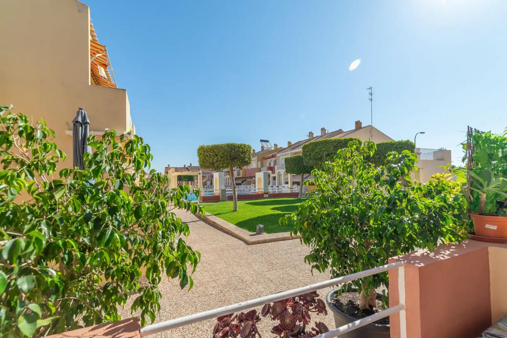Jardí de Casa adosada en venda en San Javier amb Aire condicionat, Jardí privat i Terrassa