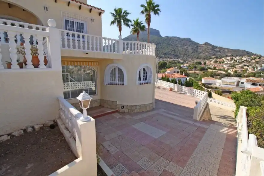 Exterior view of Houses for sale in Calpe / Calp  with Air Conditioner and Swimming Pool