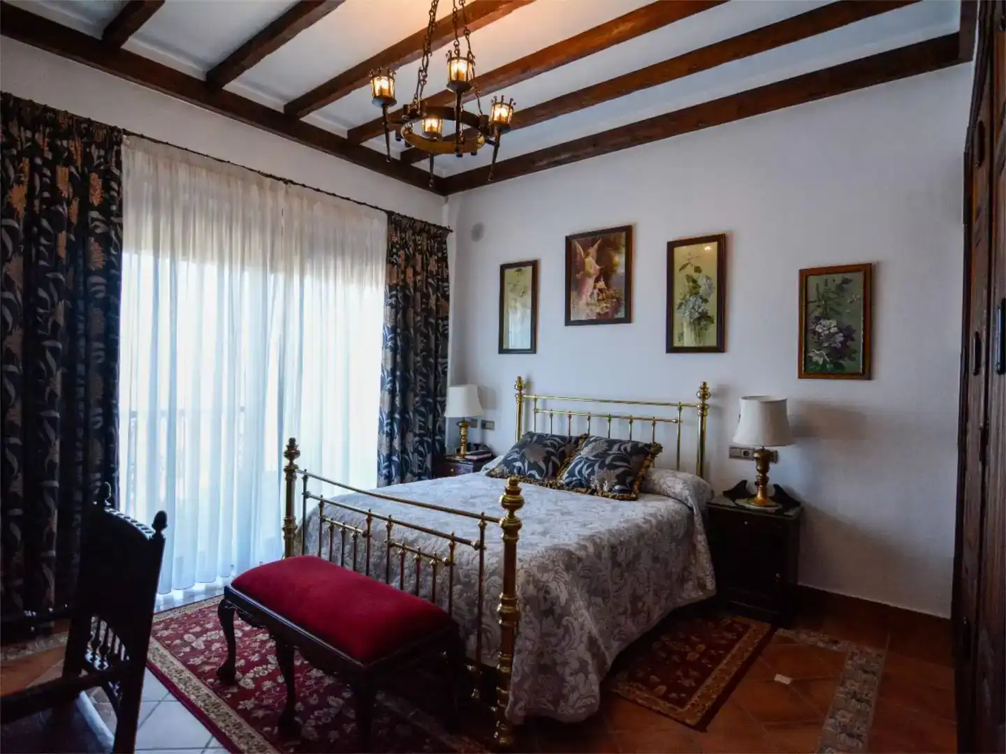 Schlafzimmer von Country house zum Verkauf in Alhaurín El Grande mit Klimaanlage, Schwimmbad und Balkon