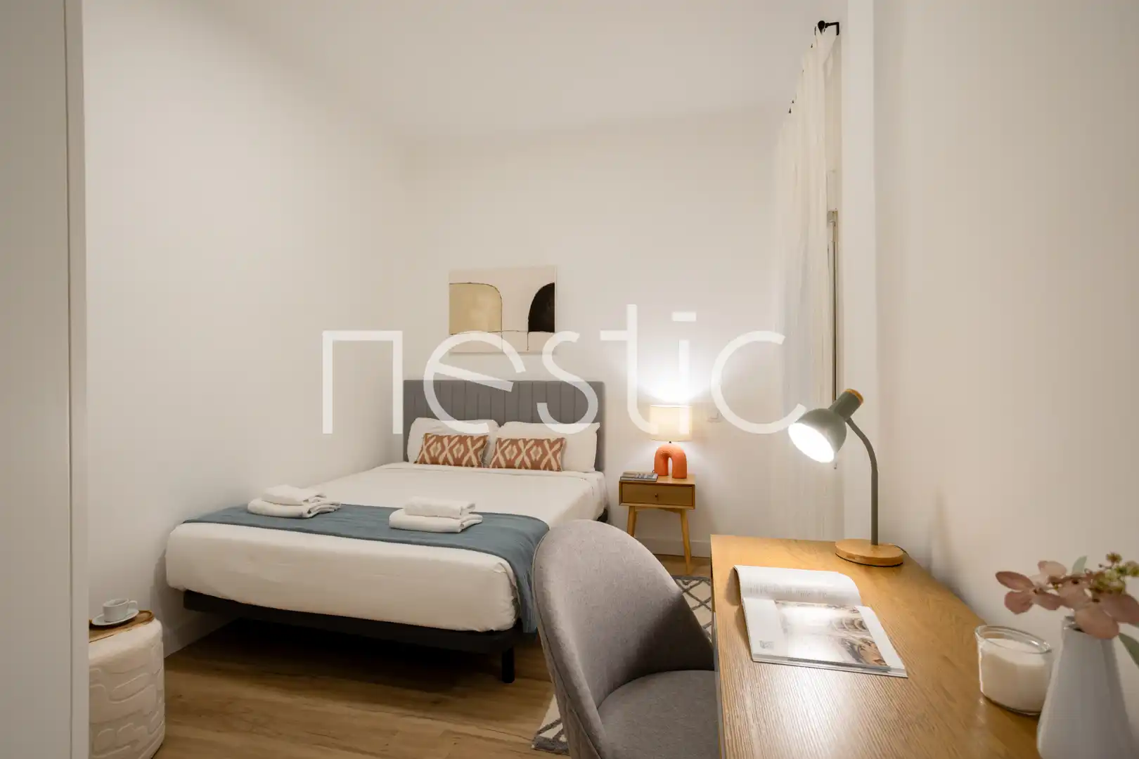 Bedroom of Apartments for rent in Madrid  with Heating, Furnished and Washing machine