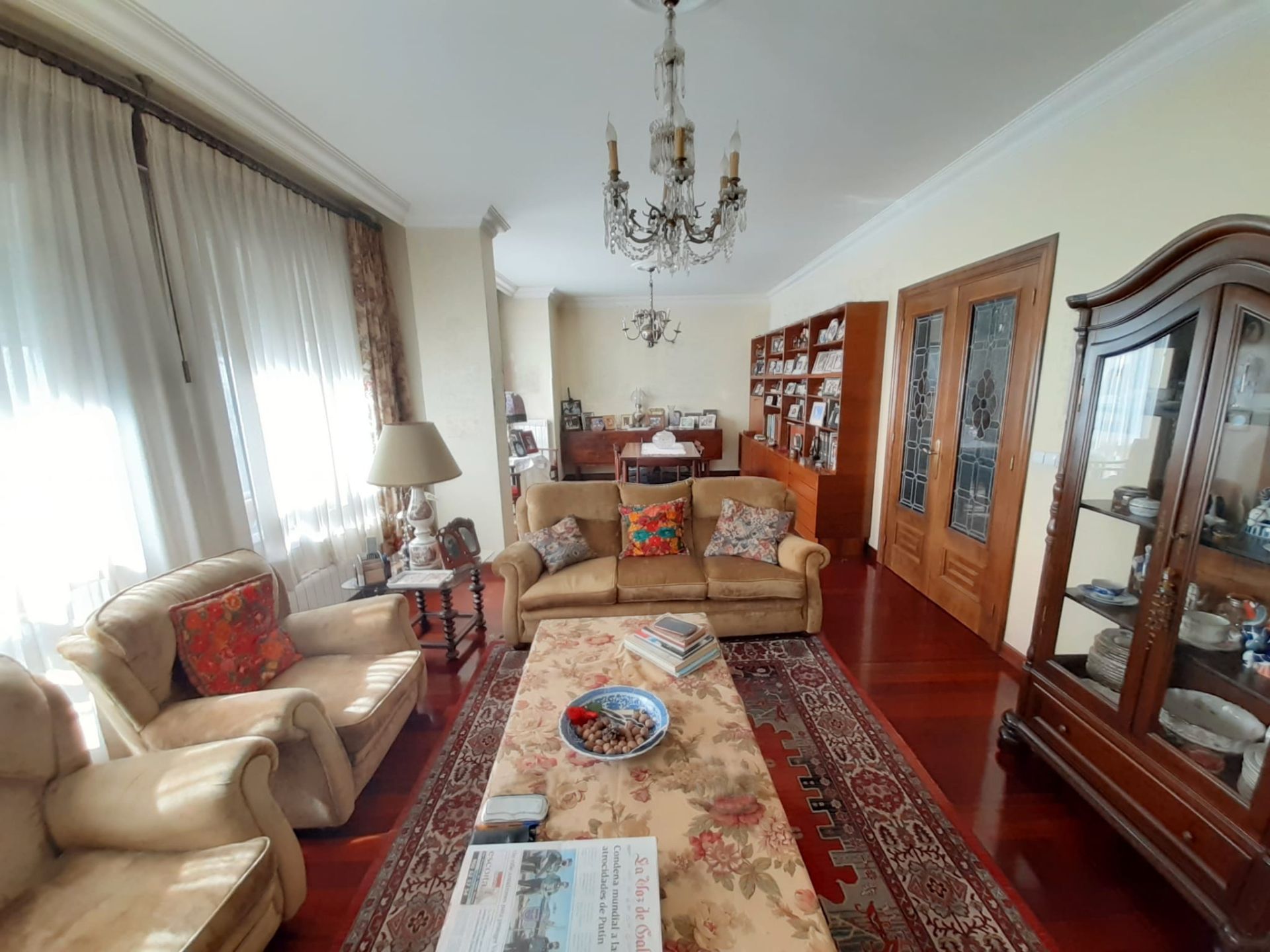 Sala de estar de Piso en venta en Vigo  con Calefacción, Parquet y Trastero