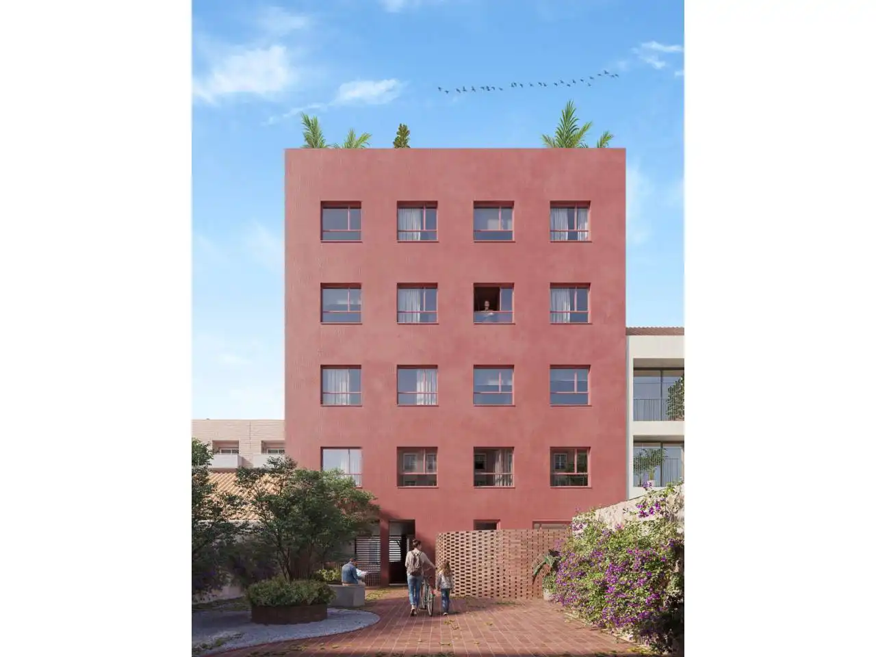 Exterior view of Flat for sale in Sabadell  with Air Conditioner, Heating and Private garden