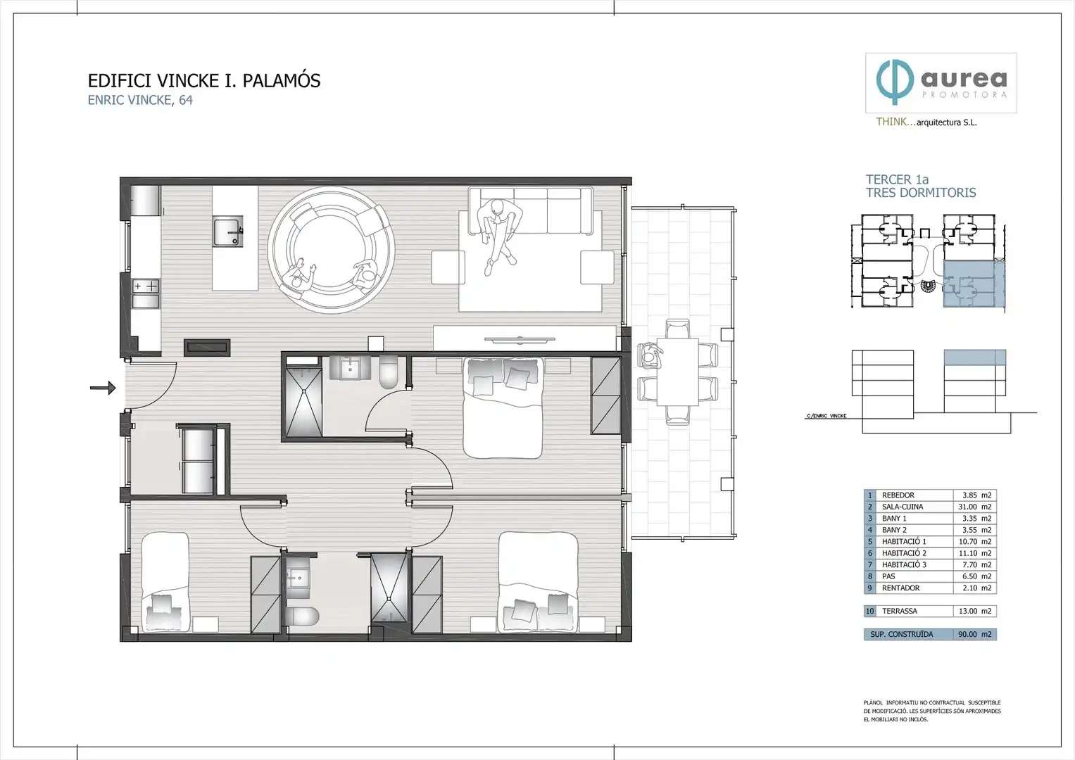 Piso de obra nueva con terraza en venta en Carrer de la Font 42I