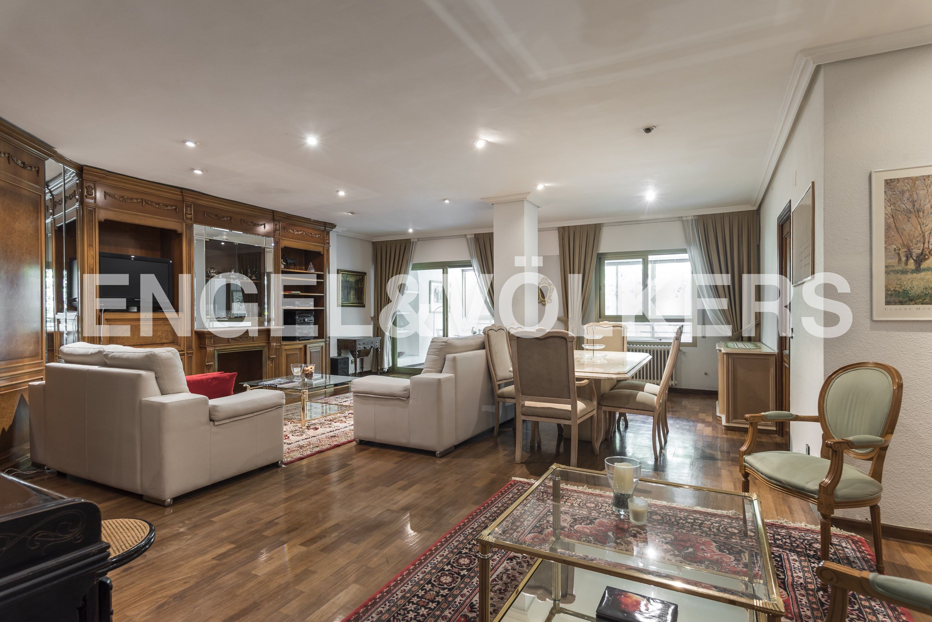 Living room of Apartment to rent in  Madrid Capital  with Air Conditioner, Heating and Private garden