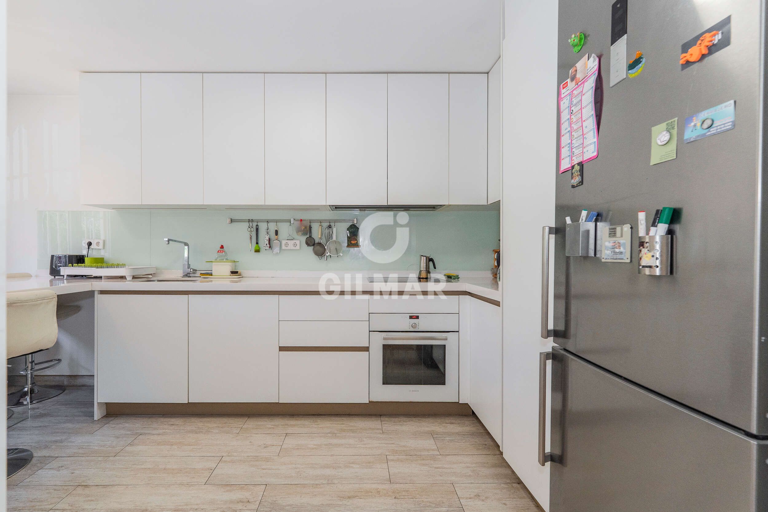 Kitchen of Single-family semi-detached for sale in  Madrid Capital  with Heating and Private garden