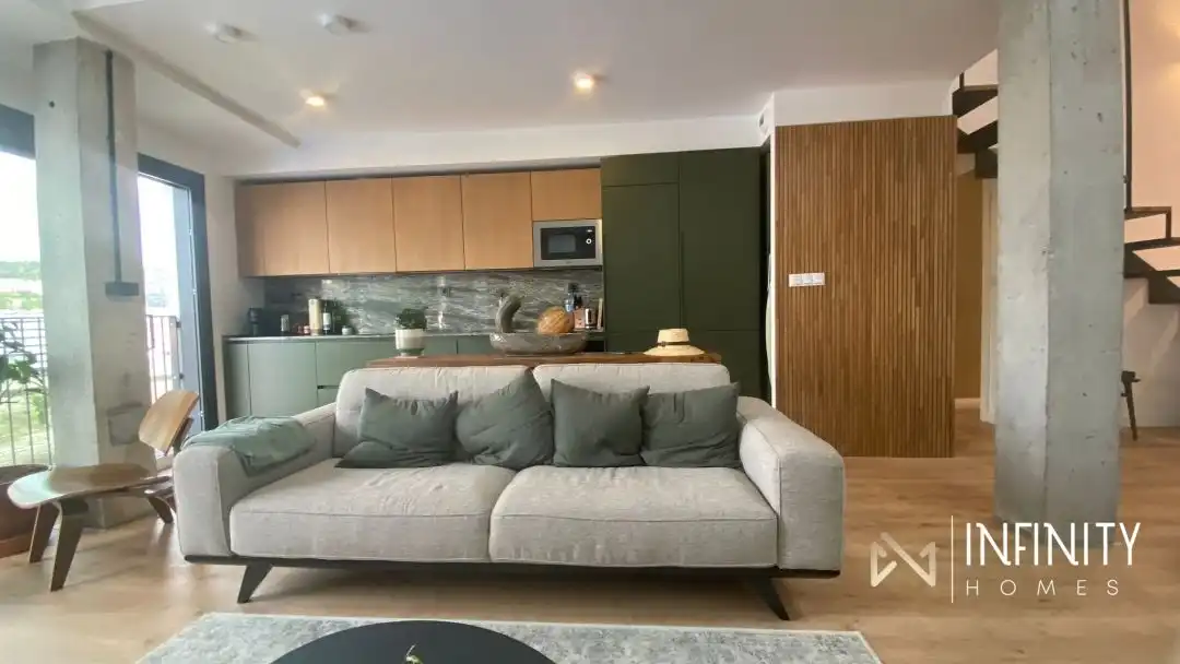 Sala de estar de Dúplex de alquiler en Bilbao  con Calefacción y Jardín privado