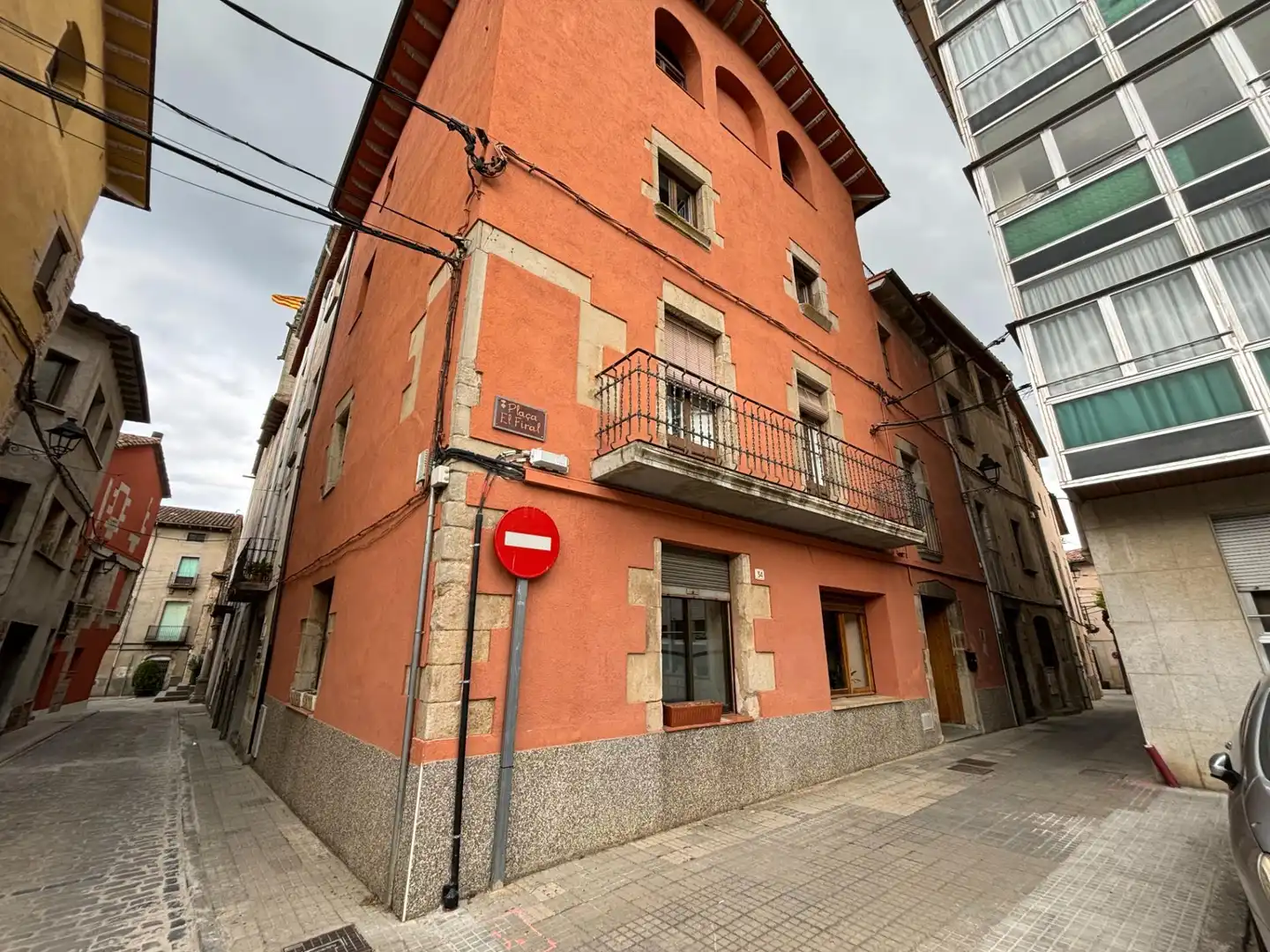 Vista exterior de Casa adosada en venta en Sant Feliu de Pallerols con Calefacción, Jardín privado y Terraza