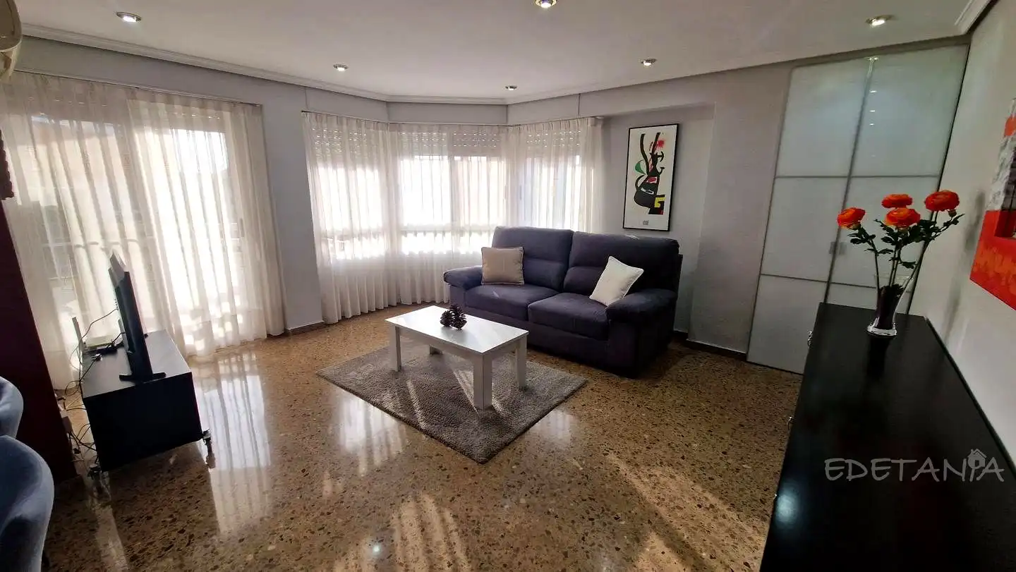 Sala d'estar de Pis de lloguer en Moncada amb Aire condicionat i Moblat