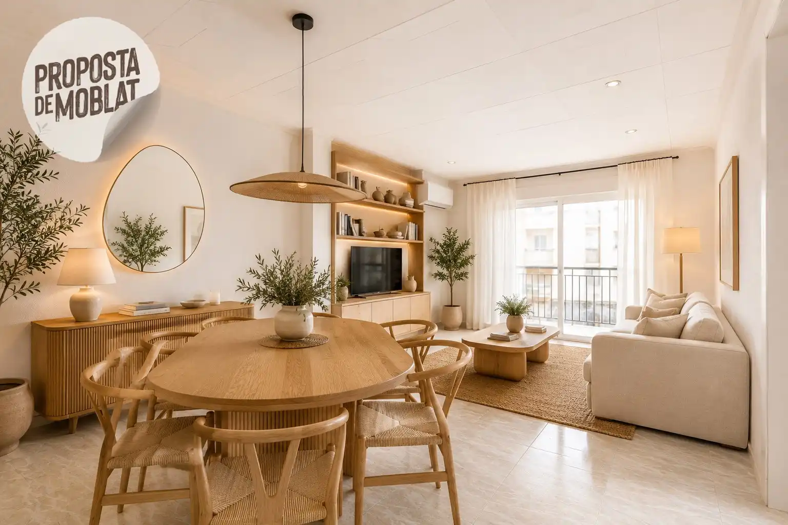 Living room of Flat for sale in Rubí  with Air Conditioner, Heating and Terrace