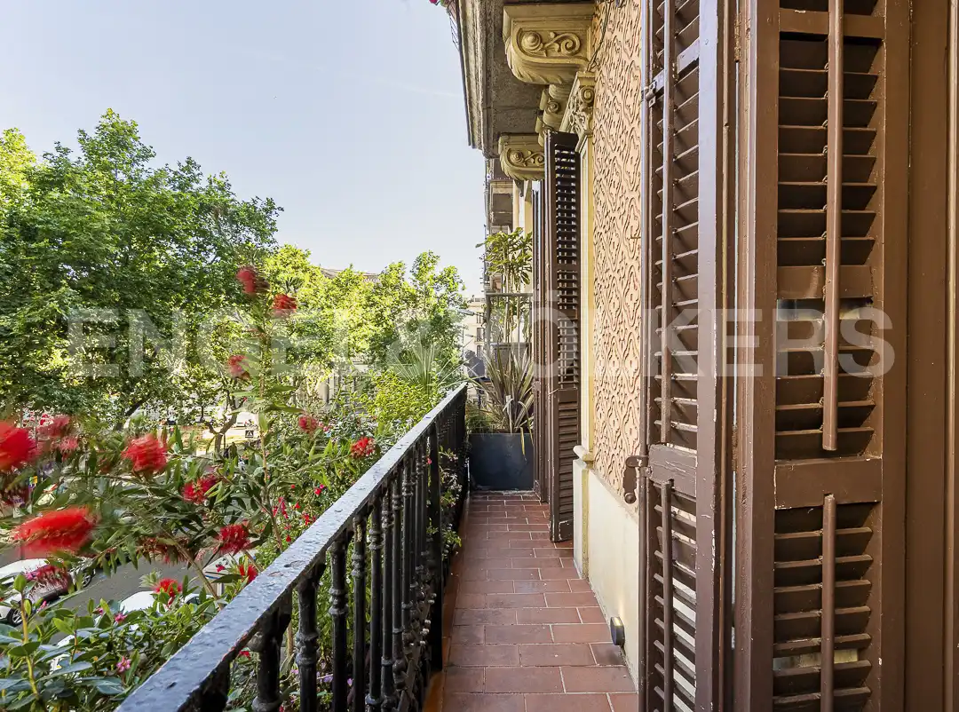 Terraza de Piso de alquiler en Barcelona con Aire acondicionado, Calefacción y Parquet