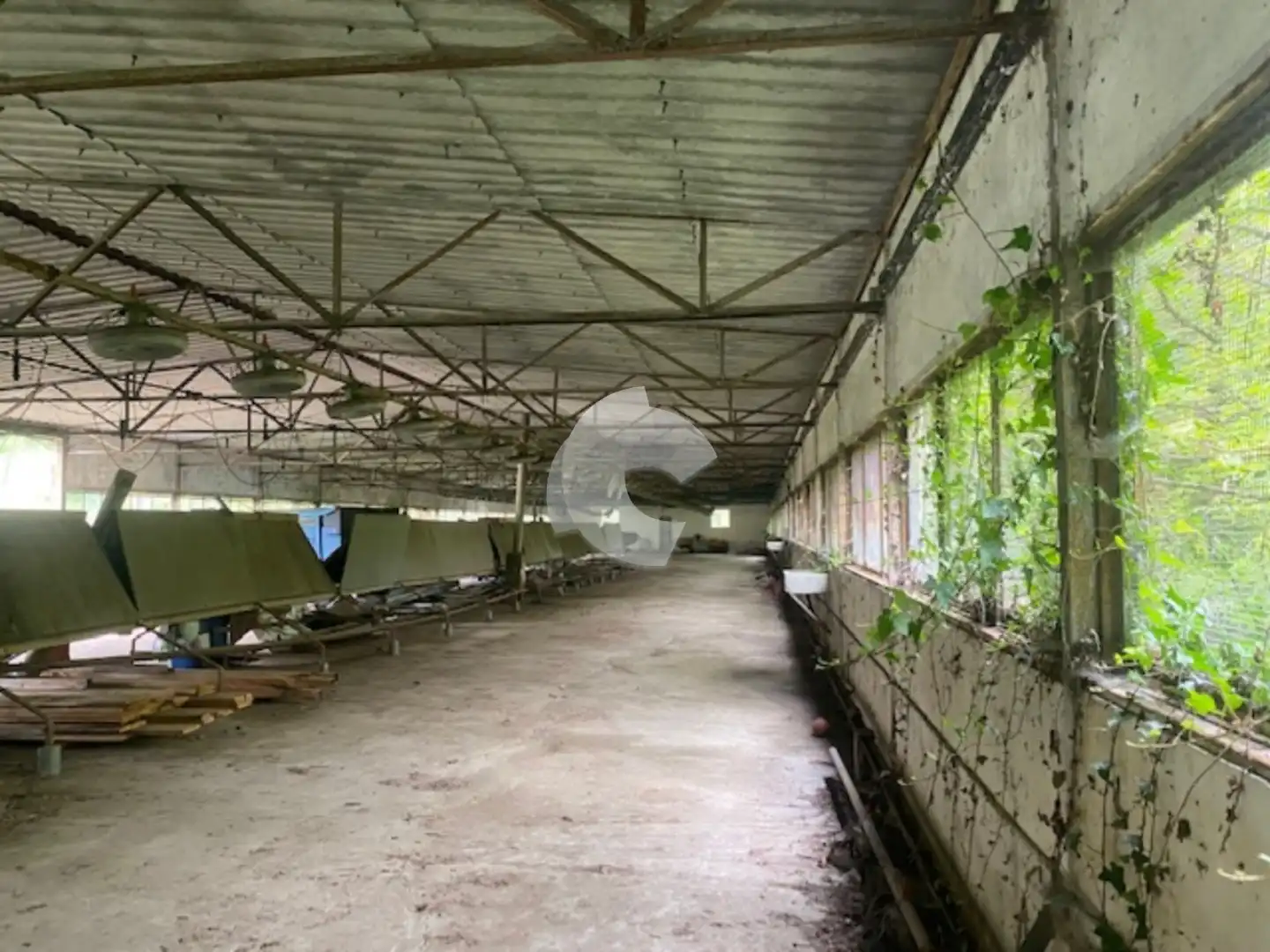Vista exterior de Nave industrial en venta en Lobios