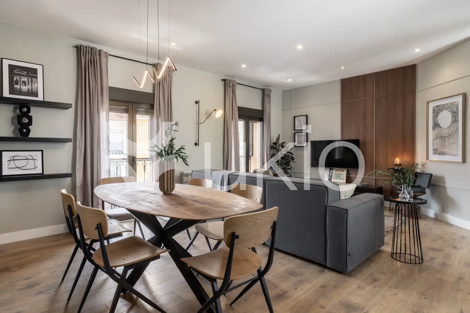 Sala de estar de Apartamento de alquiler en Madrid con Aire acondicionado, Calefacción y Amueblado