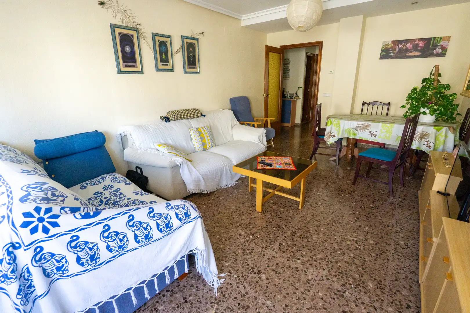 Sala de estar de Piso en venta en Ibi con Calefacción, Amueblado y Balcón