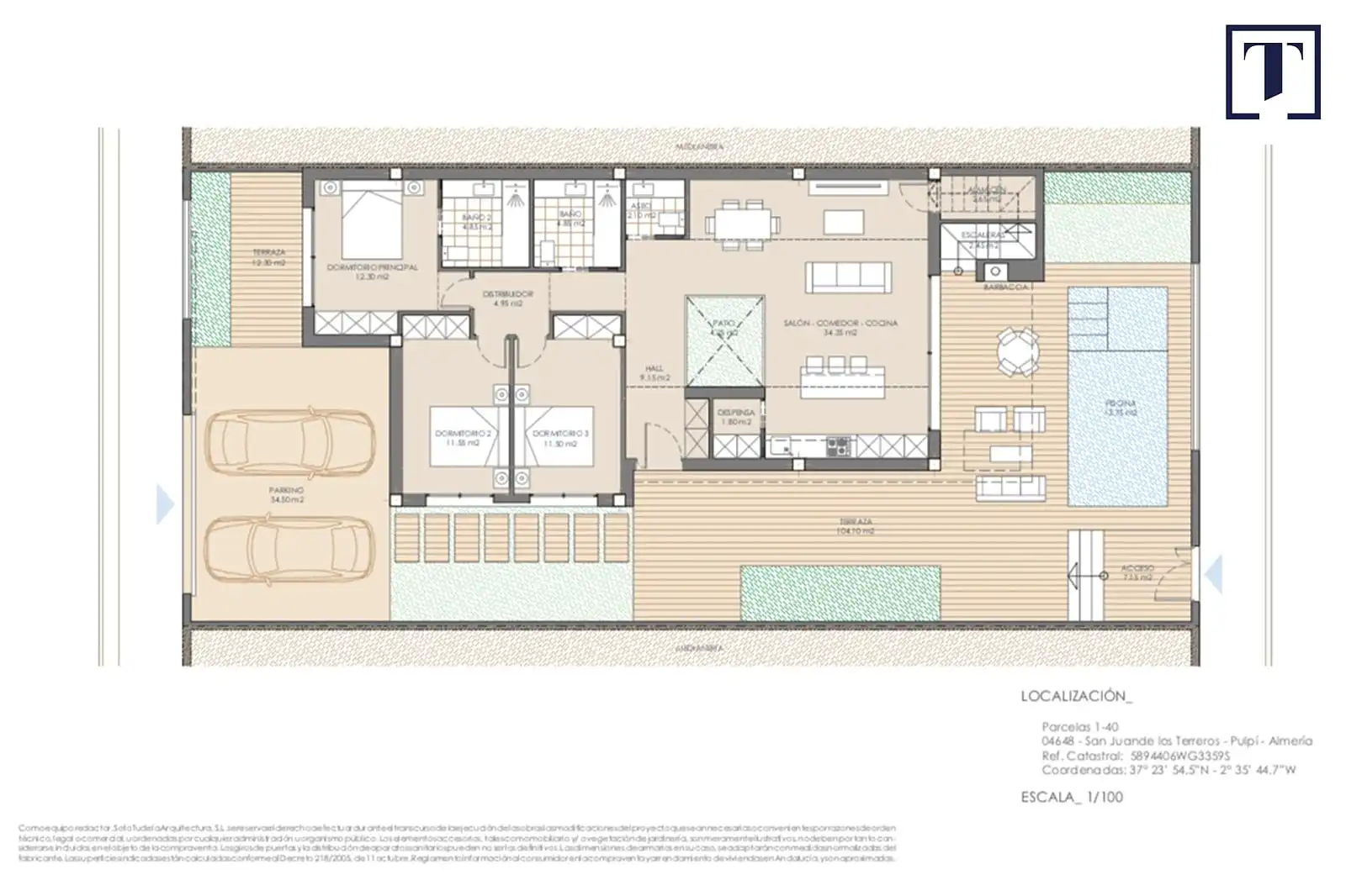 Haus mit Terrasse zum Verkauf in San Juan de los Terreros, imagen 6