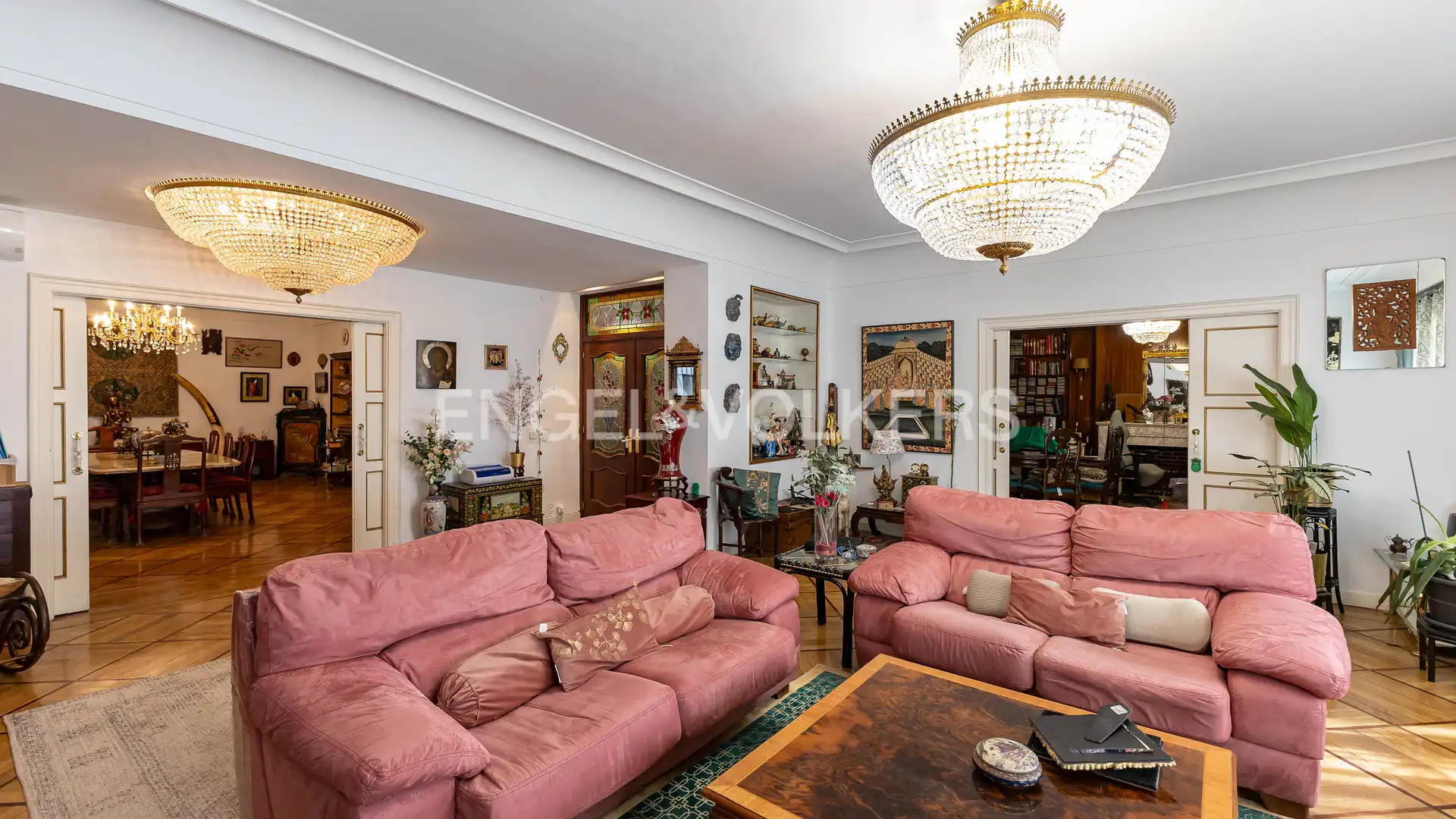 Wohnzimmer von Wohnung zur Miete in  Madrid Capital mit Klimaanlage, Heizung und Parkett