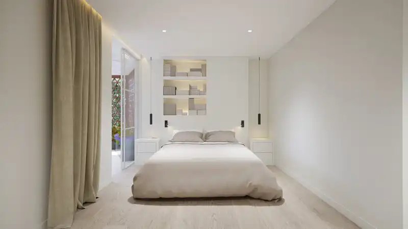 Schlafzimmer von Wohnungen zum Verkauf in Barcelona mit Klimaanlage, Heizung und Parkett