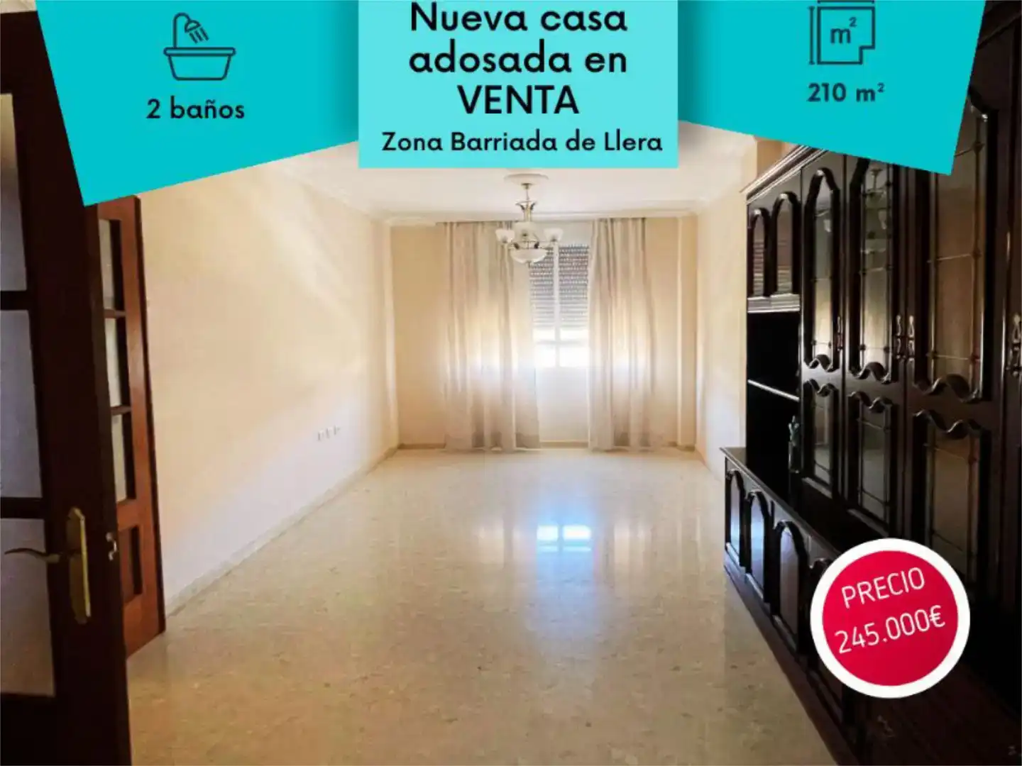Vista exterior de Casa adosada en venda en Maria Auxiliadora - Barriada de Llera