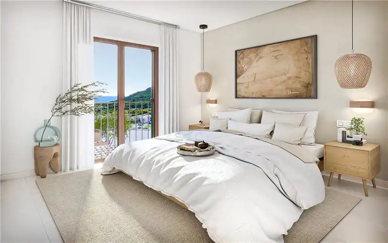 Bedroom of Flat for sale in Capdepera  with Air Conditioner, Terrace and Community pool
