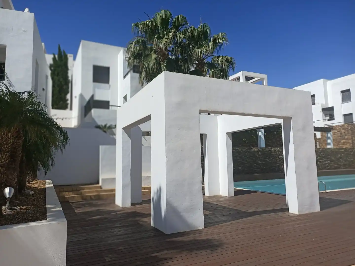 Terraza de Piso de alquiler en Mojácar con Aire acondicionado, Terraza y Piscina