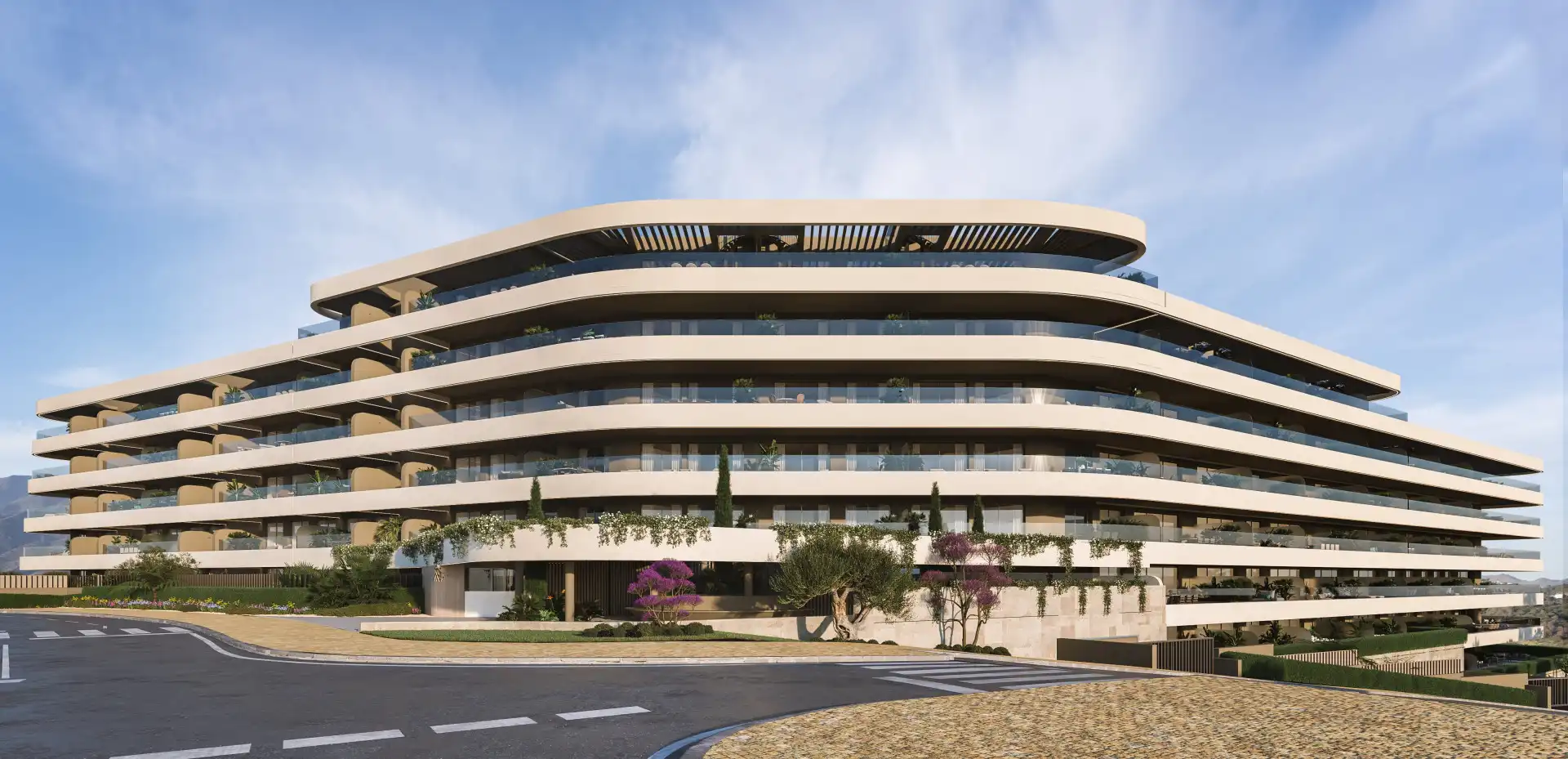 Vista exterior de Ático en venta en Estepona con Aire acondicionado, Terraza y Piscina